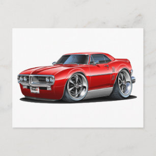 Carte Postale Automobile rouge Firebird 1967