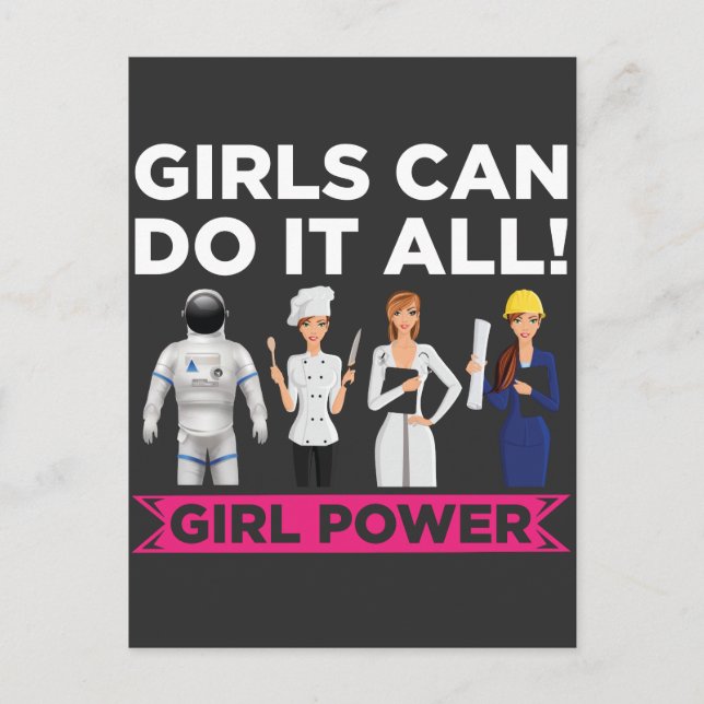 Carte Postale Autonomisation féminine Égalité Puissance féminine (Devant)