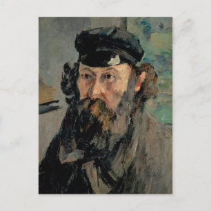 Carte Postale Autoportrait avec Casquette, Paul Cézanne