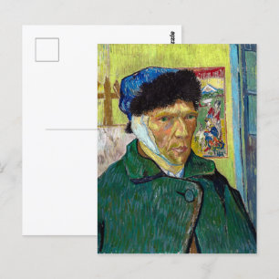 Carte Postale Autoportrait avec oreille déchaînée   Van Gogh  