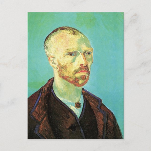 Carte Postale Autoportrait de Van Gogh (Dédié à Paul Gauguin) (Devant)