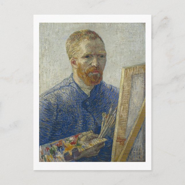 Carte Postale Autoportrait devant Easel, Van Gogh Art (Devant)