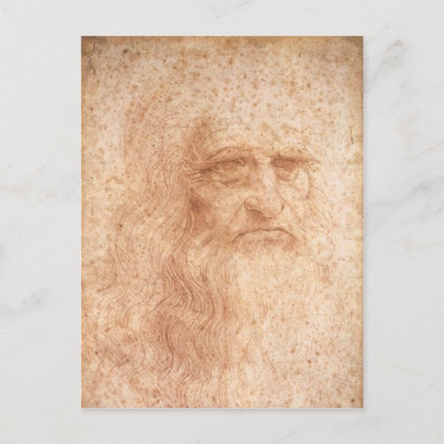 Carte postale autoportrait Leonardo da Vinci (Devant)