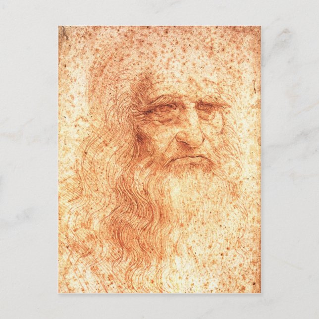 Carte postale autoportrait Red Chalk Leonardo da V (Devant)