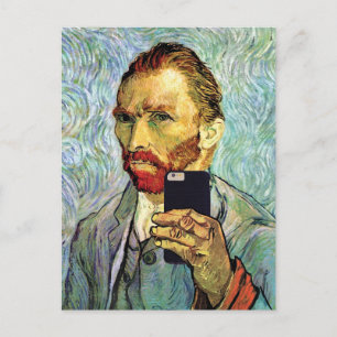 Carte Postale Autoportrait selfie au téléphone portable de Vince