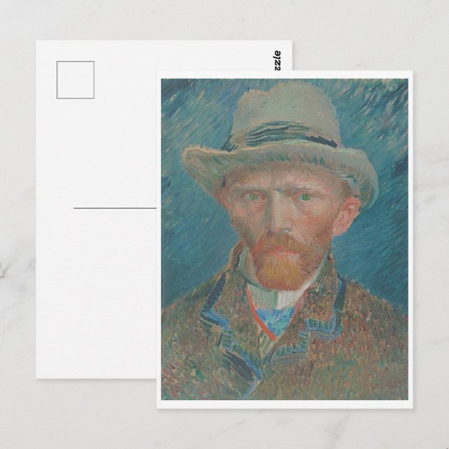 Carte Postale Autoportrait, Vincent van Gogh (Devant / Derrière)