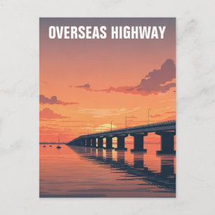 Carte Postale Autoroute d'outre-mer Key West Floride Voyage