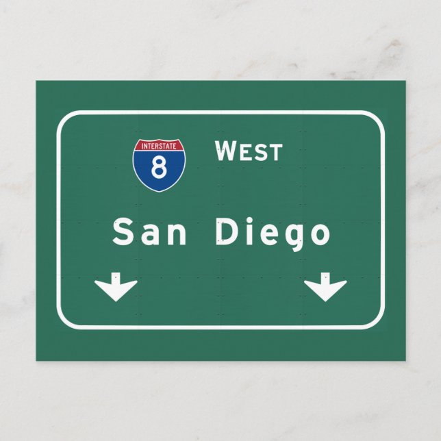 Carte Postale Autoroute Interstate Highway San Diego California  (Devant)