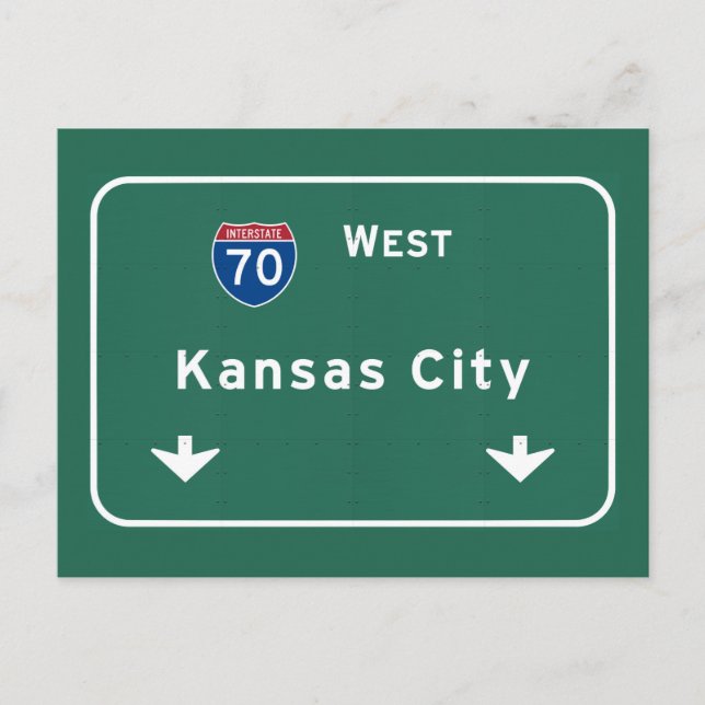 Carte Postale Autoroute Interstate Kansas City KC Missouri (Devant)
