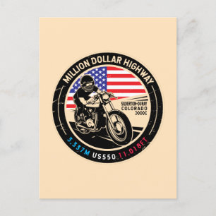 Carte Postale Autoroute Moto Colorado millions de dollars