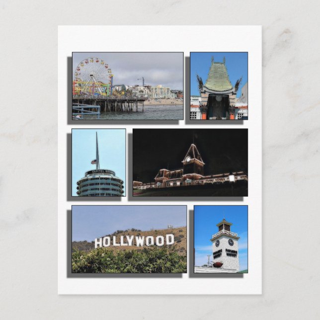 Carte Postale Autour de Los Angeles California (Devant)