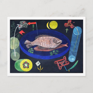 Carte Postale Autour du poisson, Paul Klee