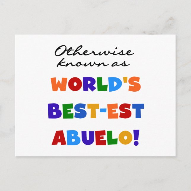 Carte Postale Autrement Connu Comme Le Meilleur Abuelo (Devant)