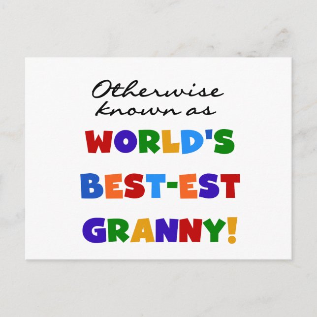Carte Postale Autrement connu comme le meilleur cadeau de mamie (Devant)