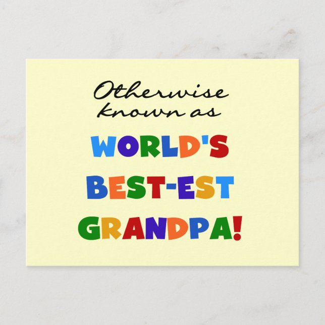 Carte Postale Autrement connu comme le meilleur cadeau grand-pèr (Devant)