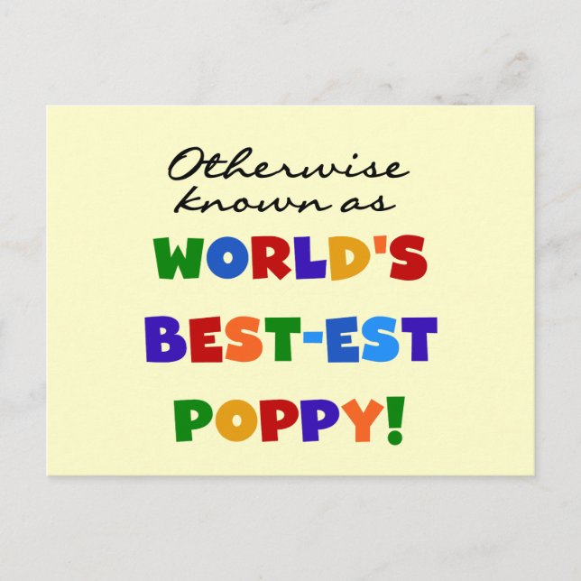 Carte Postale Autres Meilleurs Tshirts et cadeaux Poppy (Devant)