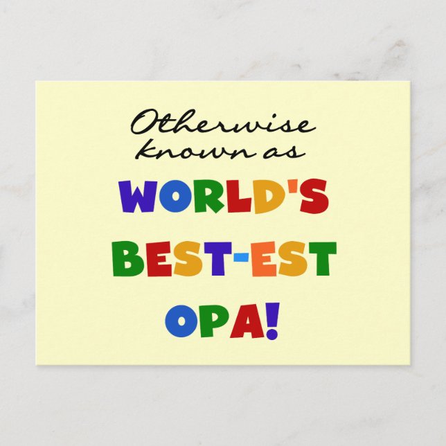 Carte Postale Autres T-shirts et cadeaux Opa (Devant)