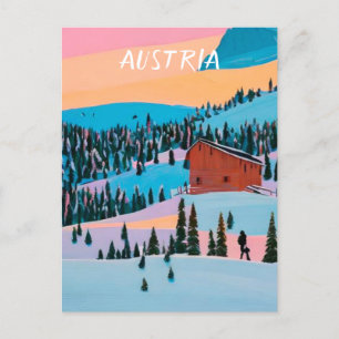 Carte Postale Autriche ski