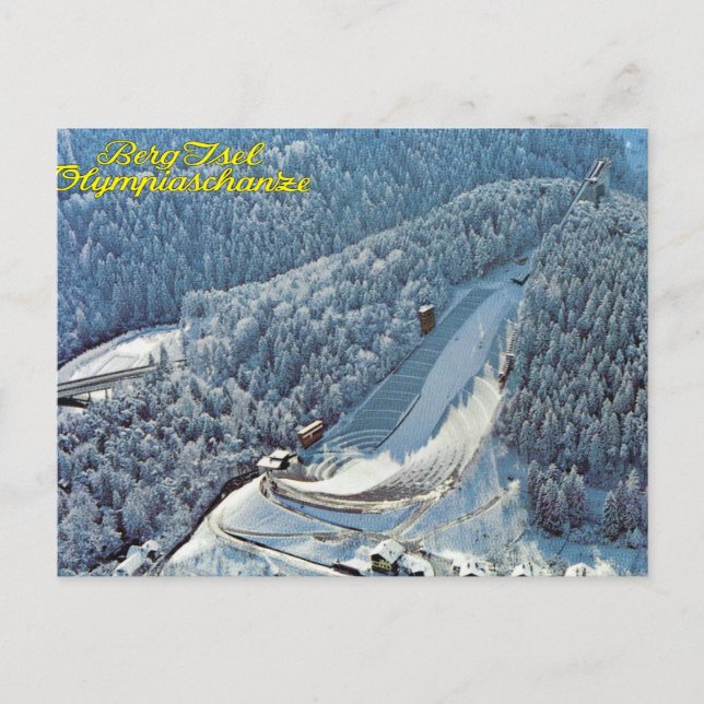 Carte Postale Autriche vintage, Berg Isel, Saut à ski olympique, (Devant)