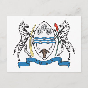 Carte postale aux armoiries du Botswana