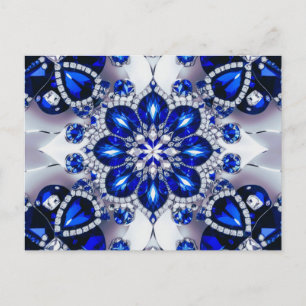 Carte postale aux couleurs Bleues Blances