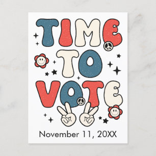 Carte postale aux électeurs Temps de voter Rappel 
