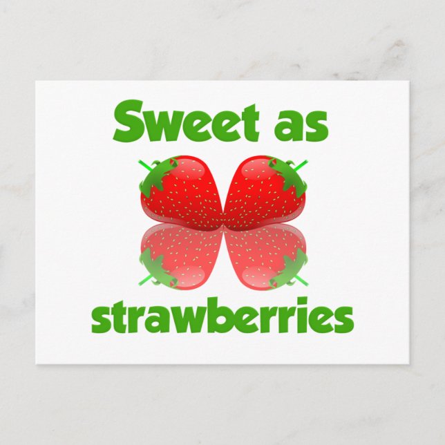 Carte postale aux fraises (Devant)