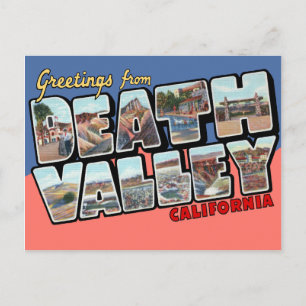 Carte postale aux grandes lettres de Death Valley 