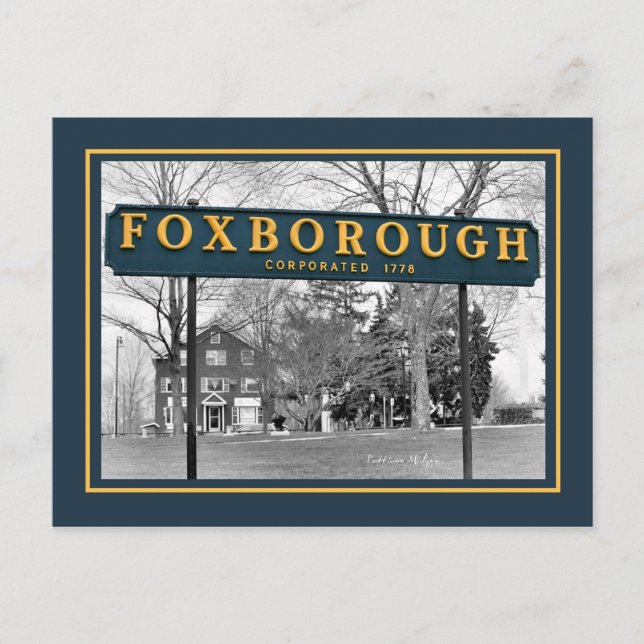 Carte postale aux signes Foxborough (Devant)