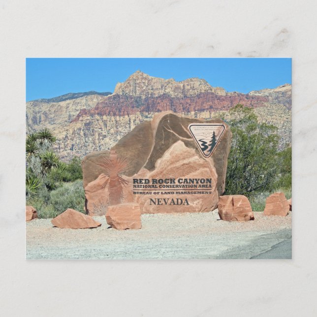 Carte postale aux signes Red Rock Canyon NV ! (Devant)