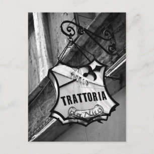 Carte postale aux signes Trattoria