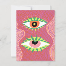 Carte postale aux yeux colorés