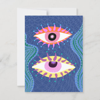 Carte postale aux yeux colorés