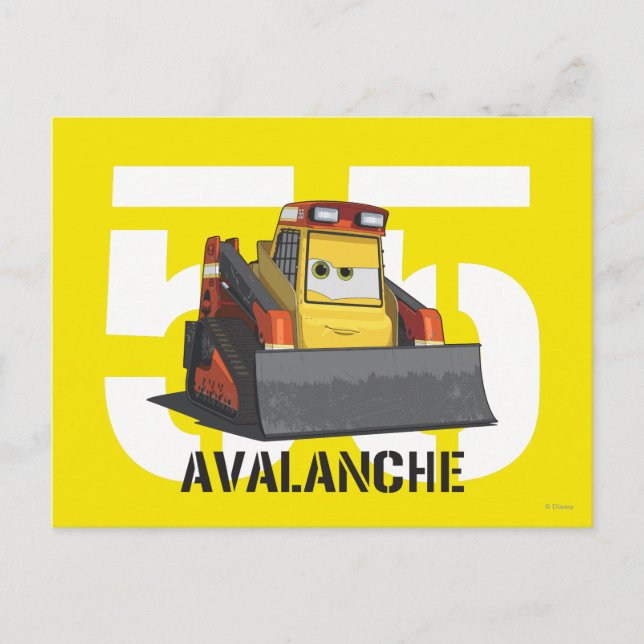 Carte Postale Avalanche Caractère Art (Devant)