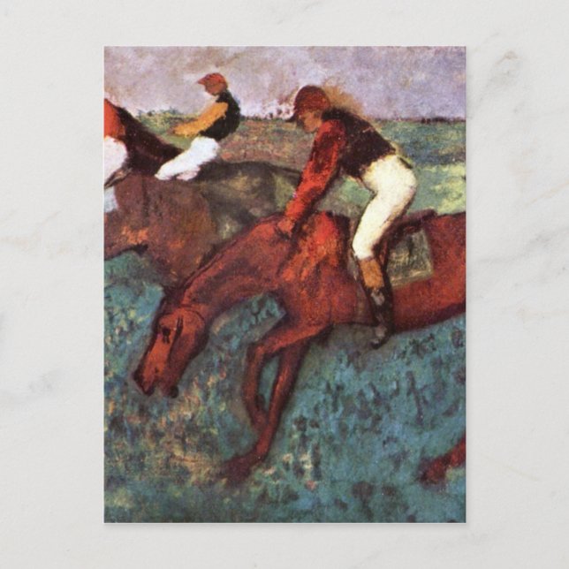 Carte Postale Avant Le Début Formation Jockeis - Diplôme Peintur (Devant)