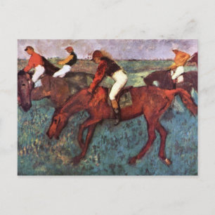 Carte Postale Avant Le Début Formation Jockeis - Diplôme Peintur
