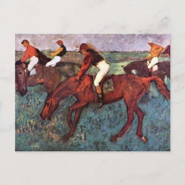 Carte Postale Avant Le Début Formation Jockeis - Diplôme Peintur (Devant)