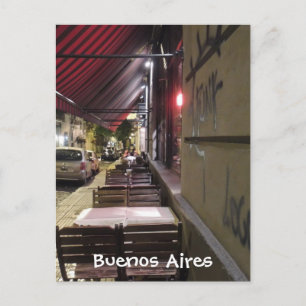 Carte Postale Avant le dîner Heure-Café sur le trottoir à Buenos