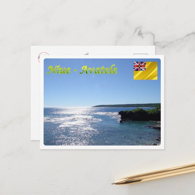 Carte Postale Avatele - Niue - Panorama - (Devant/Arrière en situation)