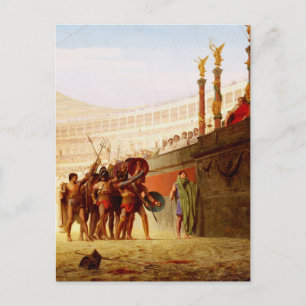 Carte Postale Ave Caesar par Jean-Léon Gérôme