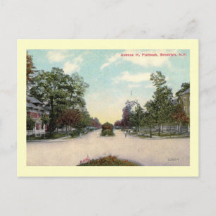 Carte Postale Ave. H, Flatbush, Brooklyn, New York Vintage