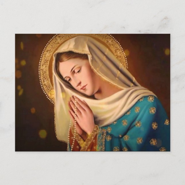 Carte Postale Ave Maria ... Vierge Marie (Devant)