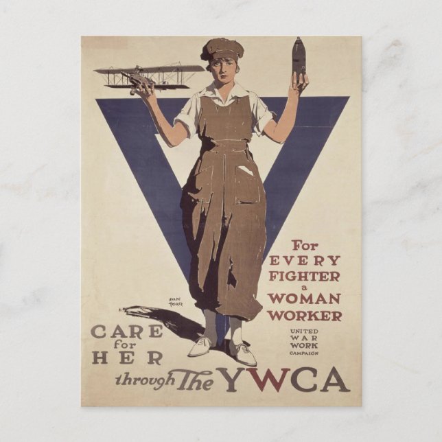 Carte postale avec affiche de propagande 2ÈME GUER (Devant)