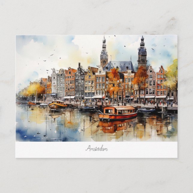 Carte postale avec Amsterdam, Pays-Bas (Devant)