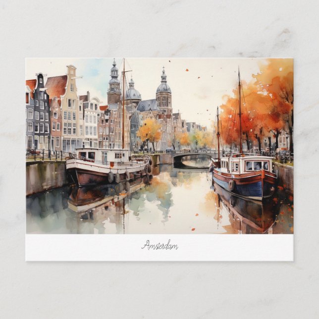 Carte postale avec Amsterdam, Pays-Bas (Devant)