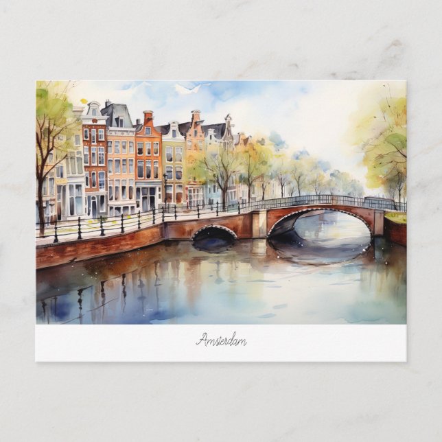 Carte postale avec Amsterdam, Pays-Bas (Devant)