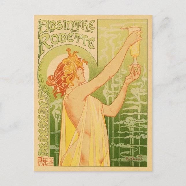 Carte Postale Avec Annonce Vintage (Devant)