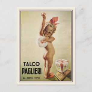 Carte postale avec Bébé mou sur affiche publicitai