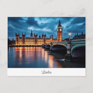 Carte postale avec Big Ben, Londres.