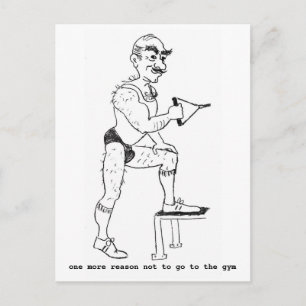 carte postale avec caricature dessinée à la main